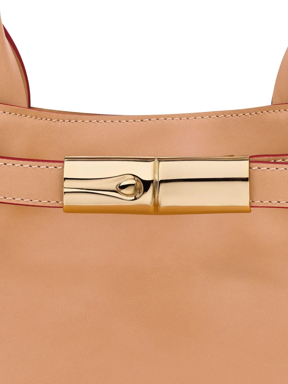 Longchamp Le Roseau L leren shopper Bruin