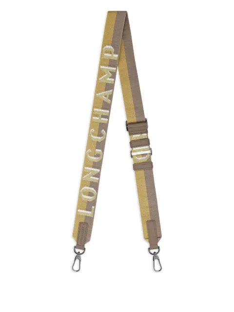 Longchamp logo-jacquard bag strap