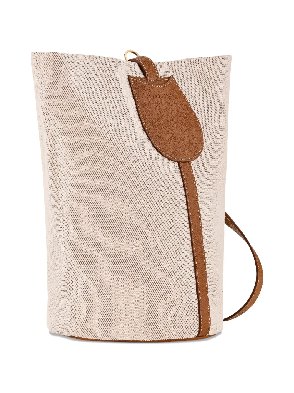 Longchamp L Le Foulonné kleine bucket-tas Beige