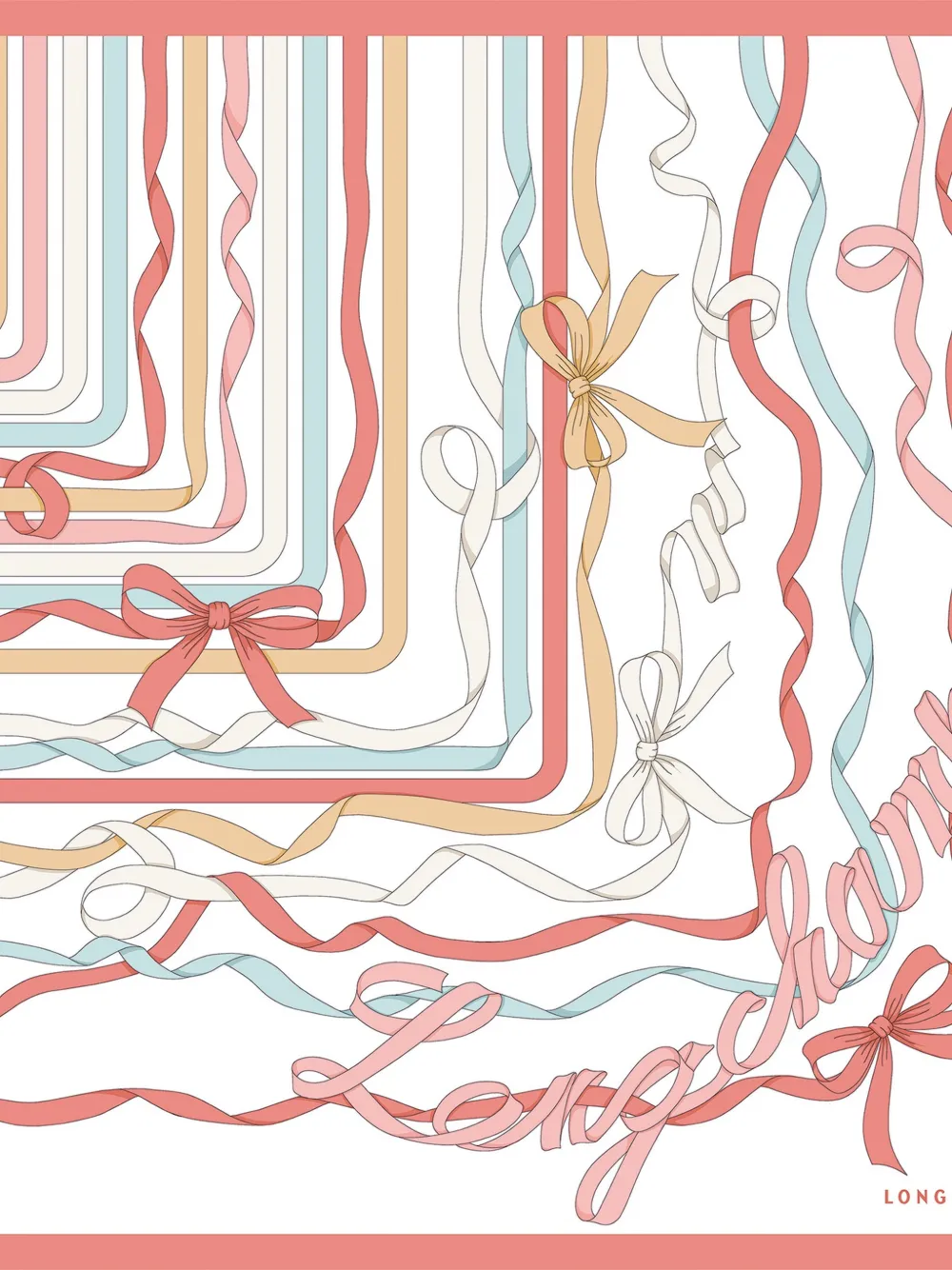 Longchamp Rubans scarf - Bianco