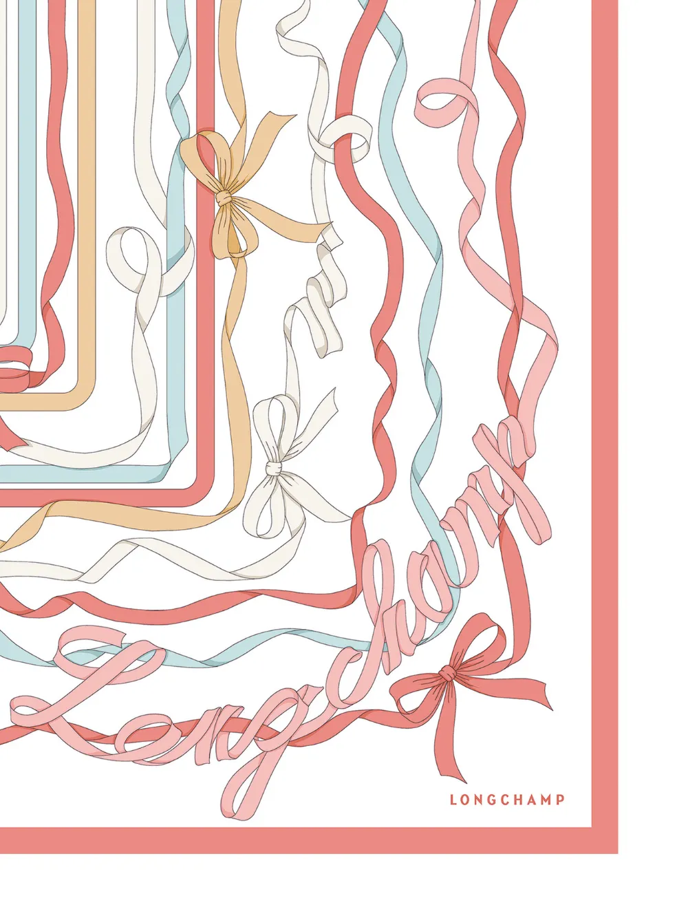 Longchamp Rubans scarf - Wit