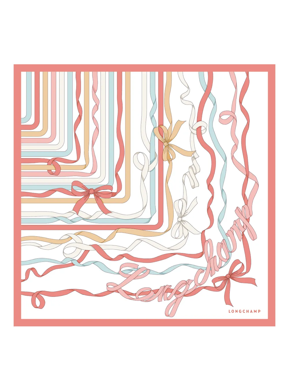 Longchamp Rubans scarf - ホワイト