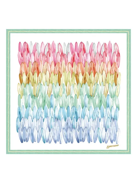 Longchamp  foulard Camaïeu de Surf en soie