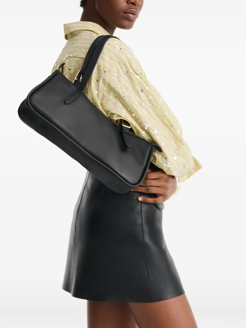 L Looong buckle-strap shoulder bag