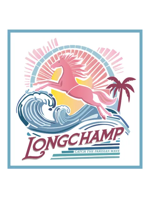 Longchamp La Vague du Style silk scarf