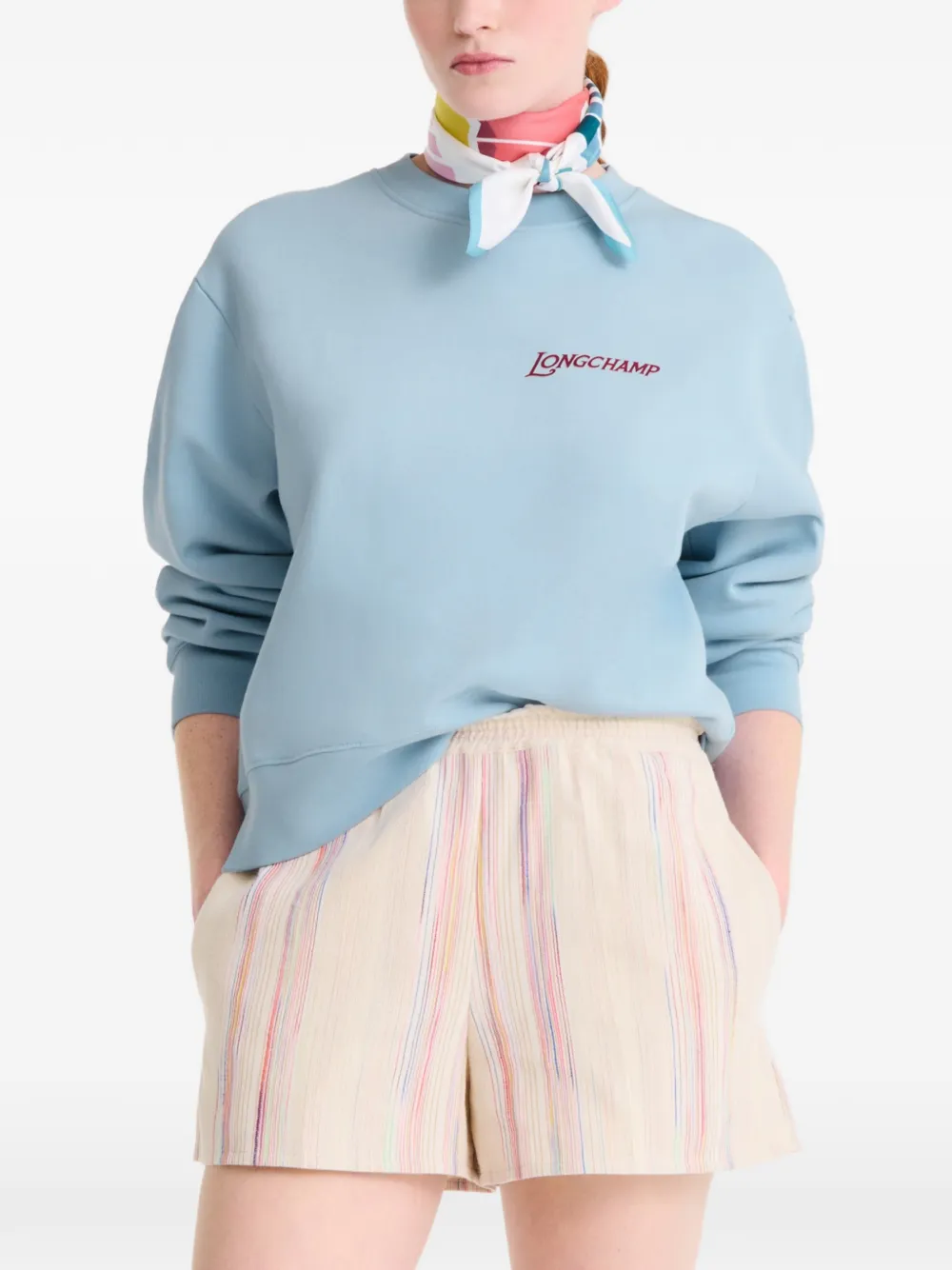  Longchamp Fular La Vague Du Style - Azul 