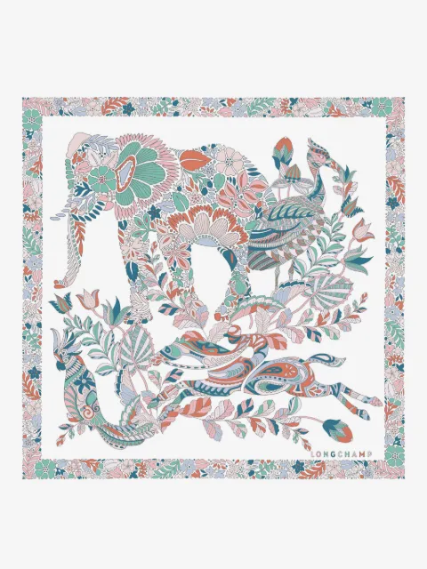 Longchamp Forêt 真丝围巾