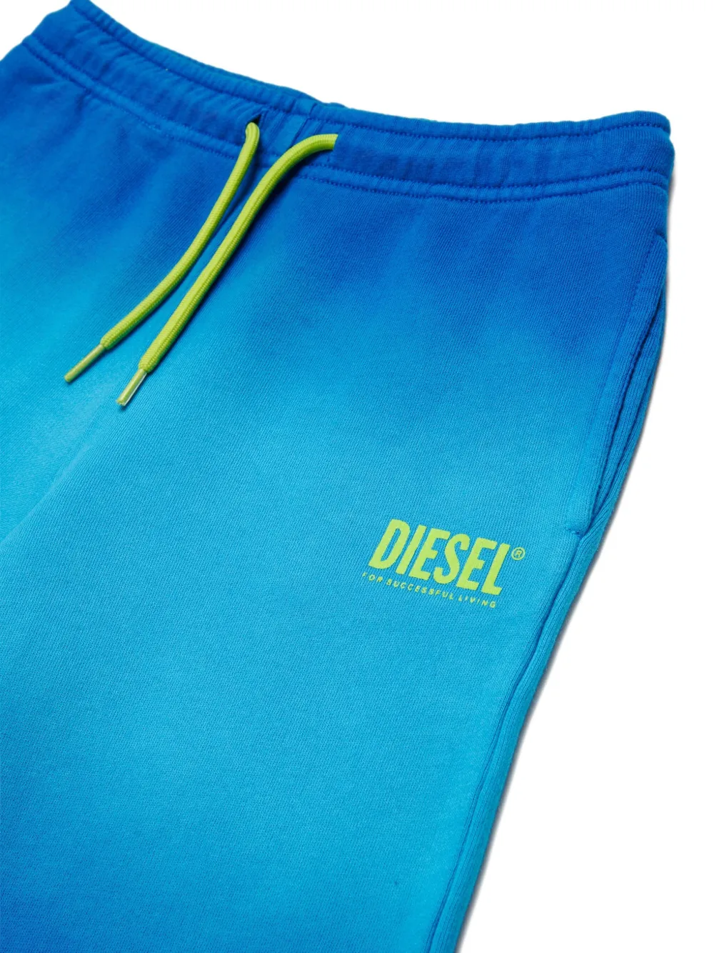 Diesel Kids Pshade shorts met trekkoord en logodetail Blauw