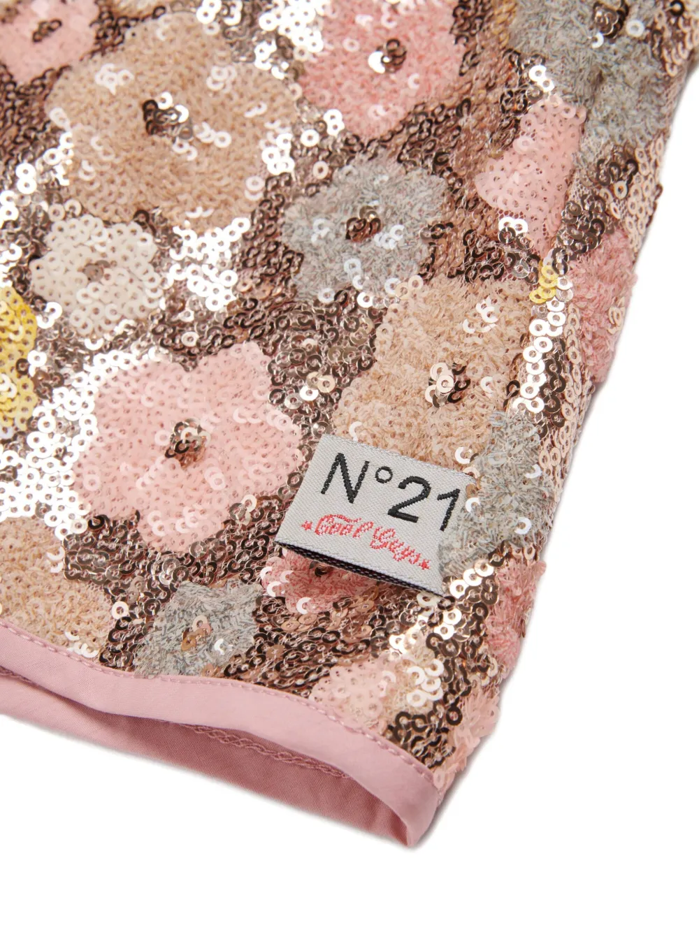 Floral Sequin-Embellished Shorts