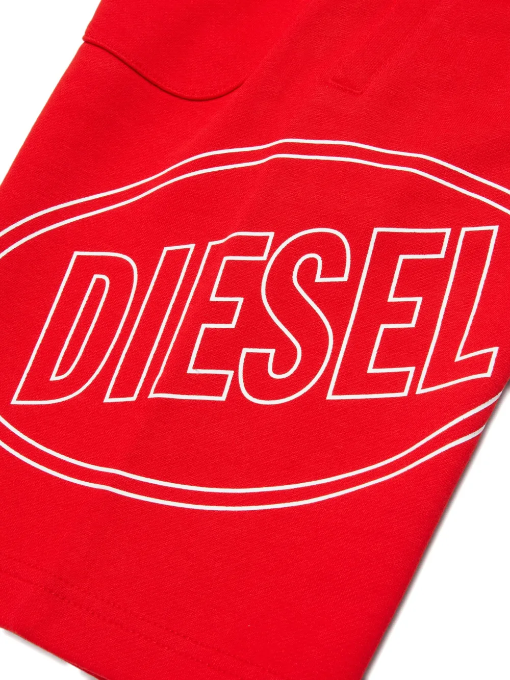 Diesel Kids Pcircle shorts met logodetail Rood