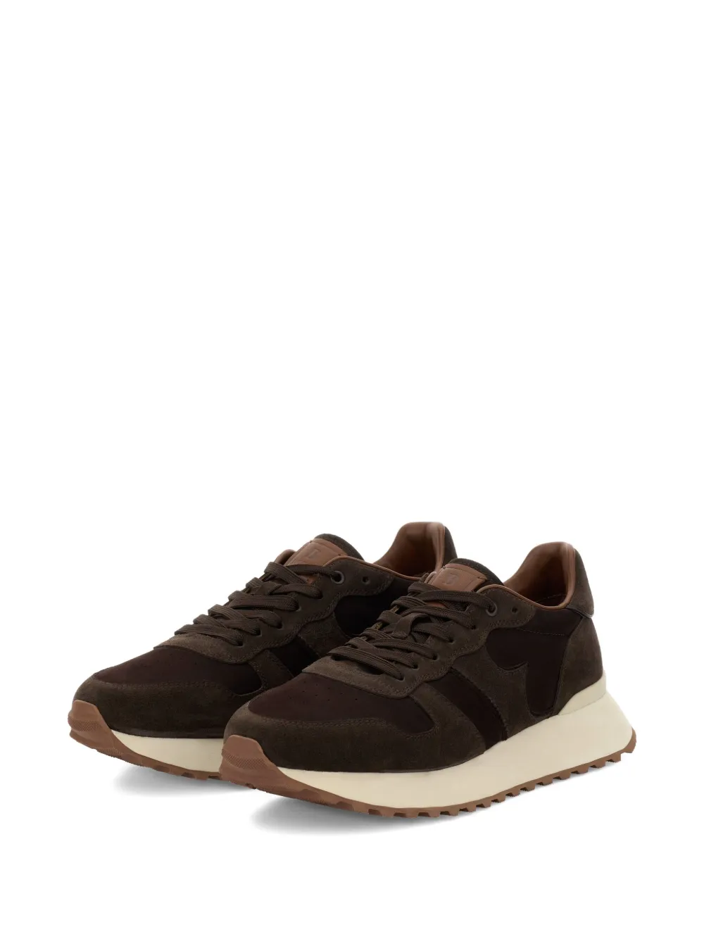 Boggi Milano suede logo-detail sneakers Bruin