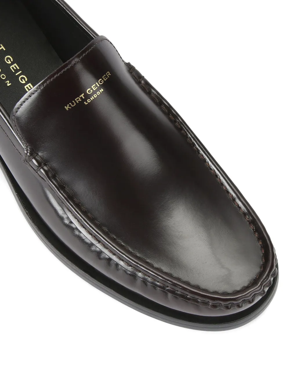 Kurt Geiger Denman Logo-print Loafers In Red