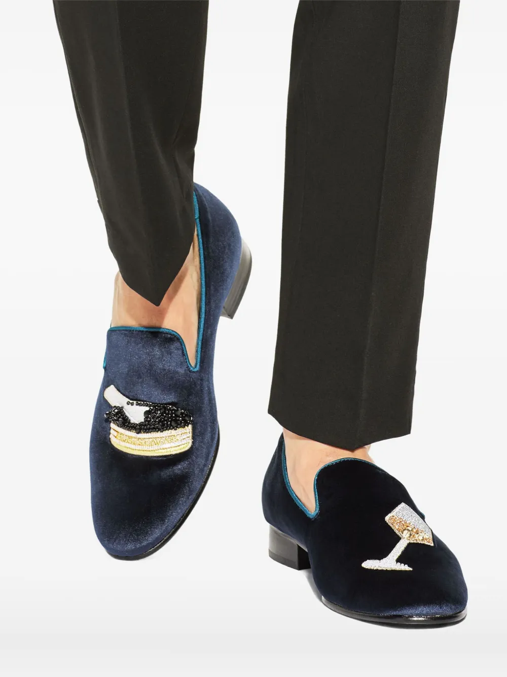 Kurt Geiger London Ace loafers met geborduurd detail Blauw