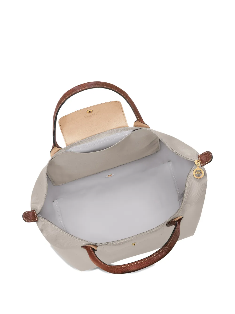 Longchamp L Le Pliage bewerkte shopper met handgreep Beige