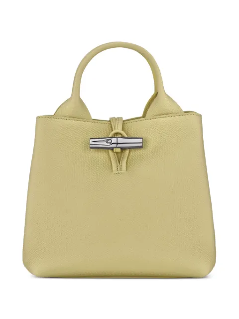 Longchamp Le Roseau S grained-leather tote bag