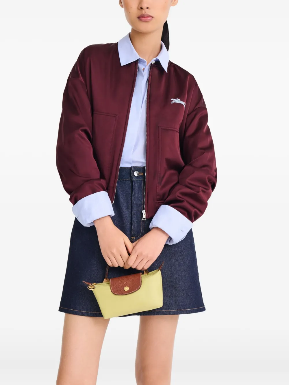 Longchamp Le Pliage Original Pouch Bag In Green