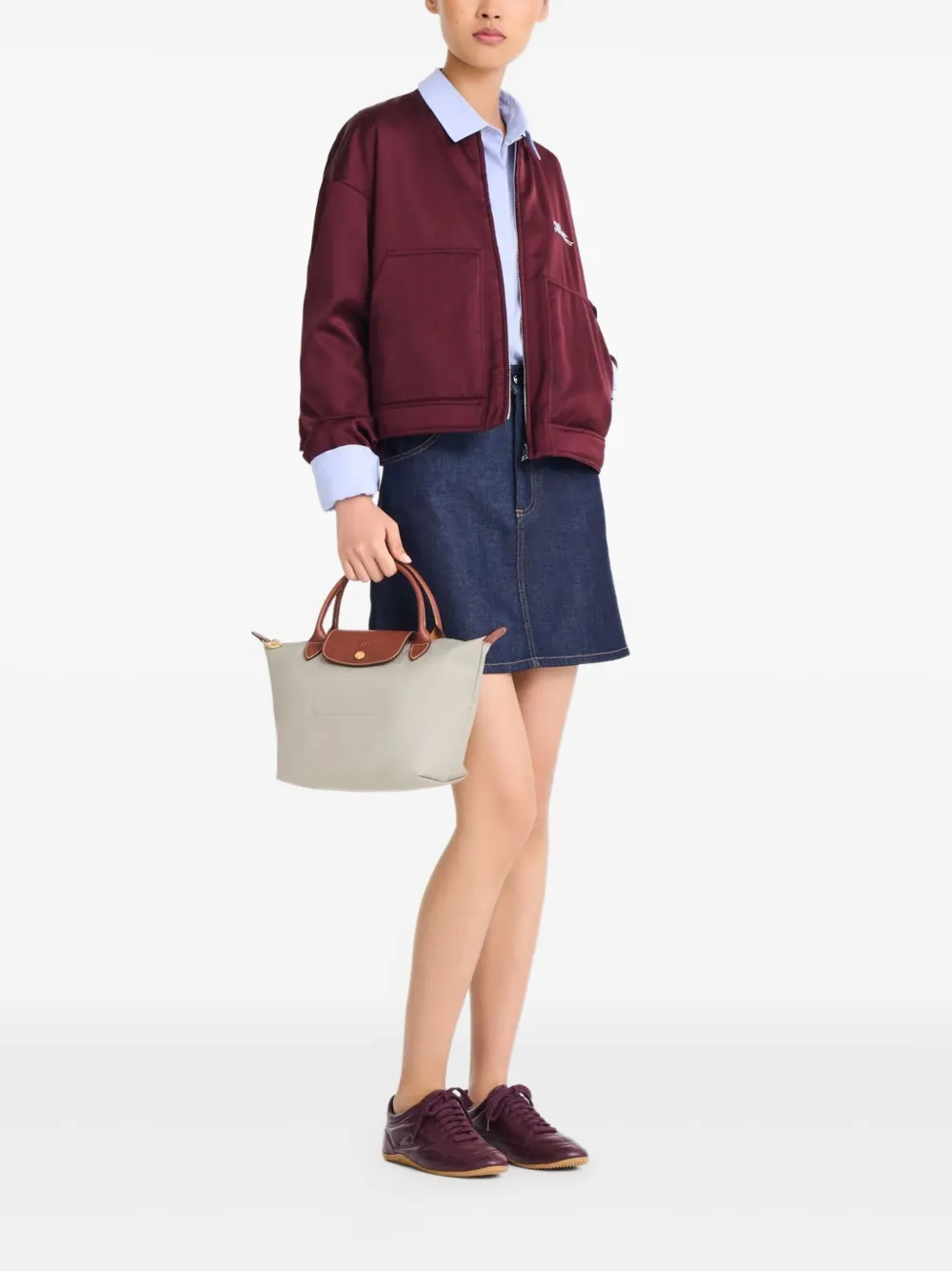 Longchamp Kleine Le Pliage Original shopper met omslag - Beige