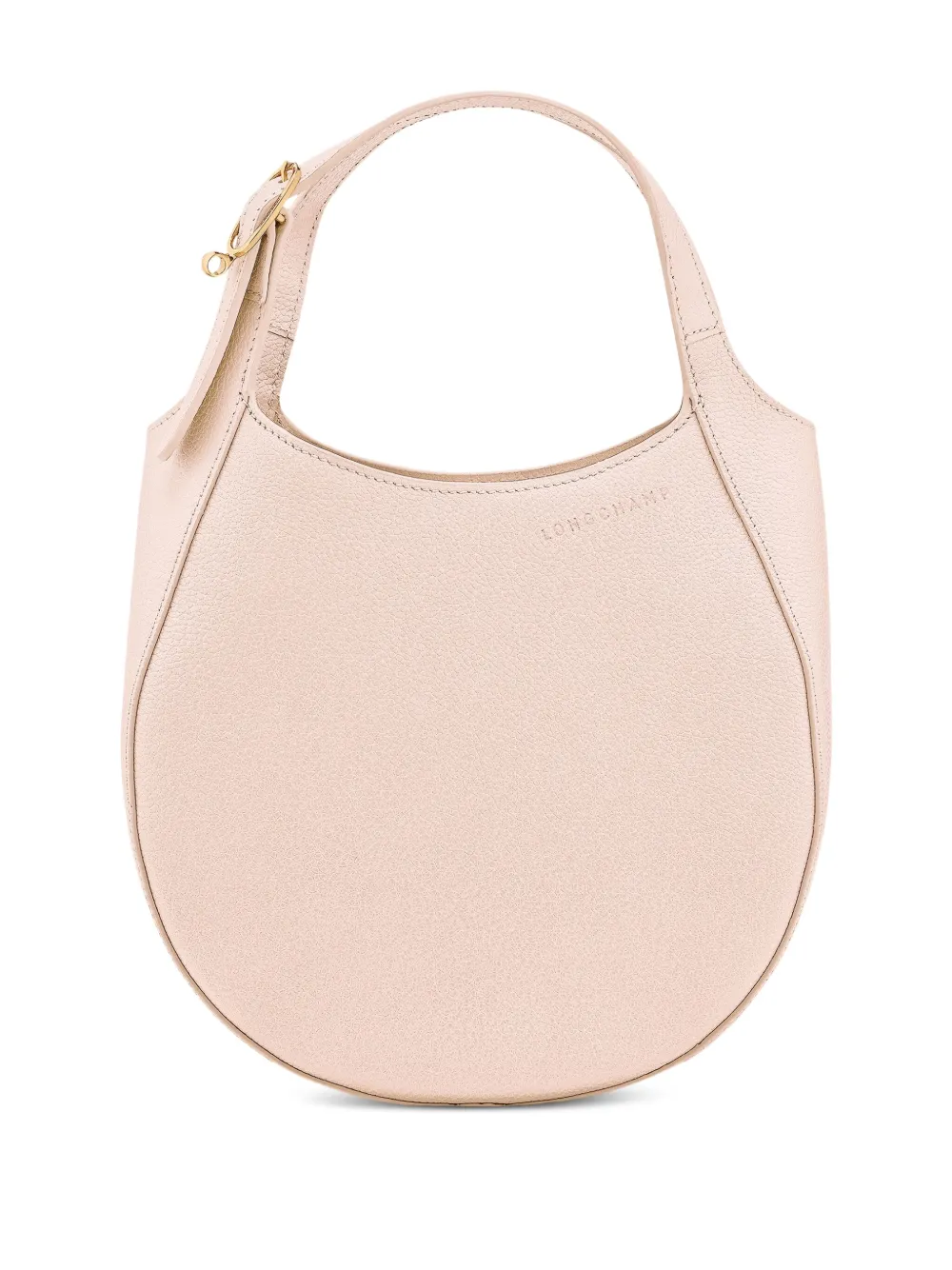Longchamp Le Foulonné 小号粒面皮质托特提包 In Pink