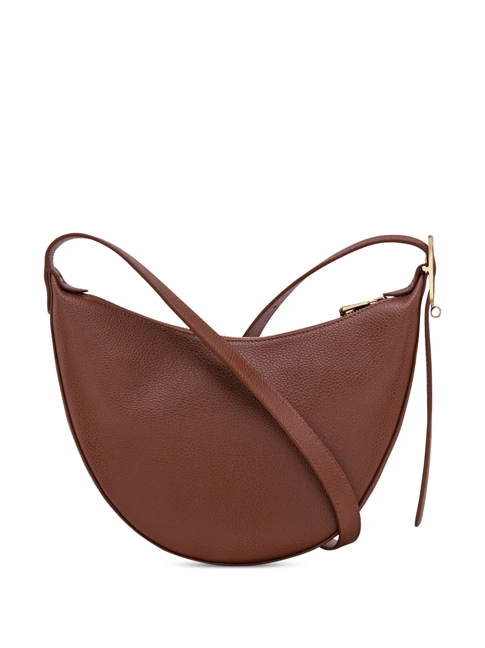  Longchamp Small Le Foulonné Grained-leather Cross Body Bag - Brown 