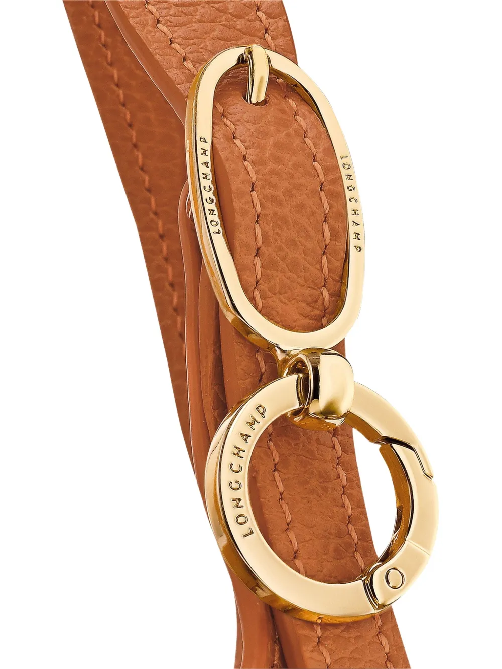 Longchamp Le Foulonné S 粒面皮质托特包 In Brown