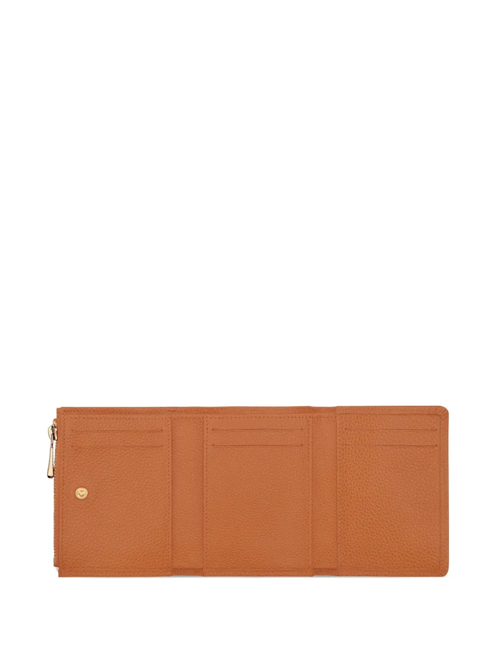 Longchamp Le Foulonné 拉链小号钱包 In Brown