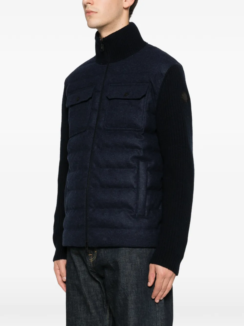 Moncler pocket zip sweater Blauw