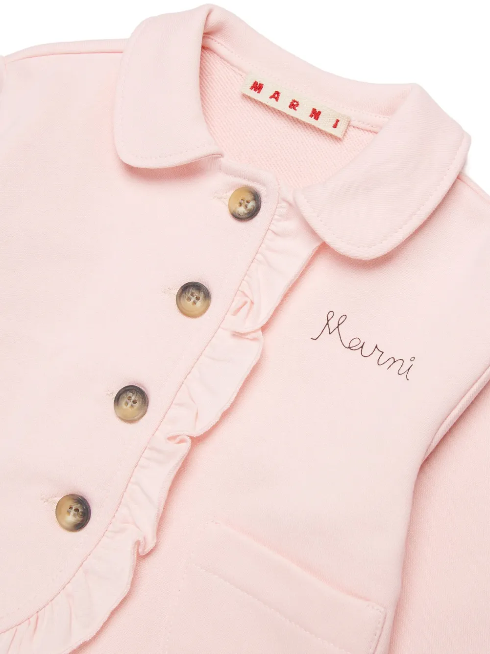 Marni Kids Jack met ruches en logodetail Roze