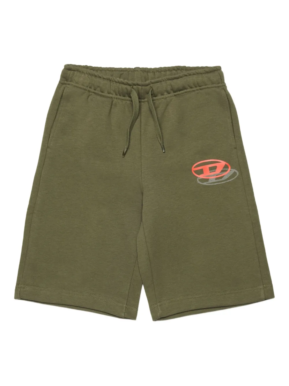 Diesel Kids Shorts con stampa logo - Verde