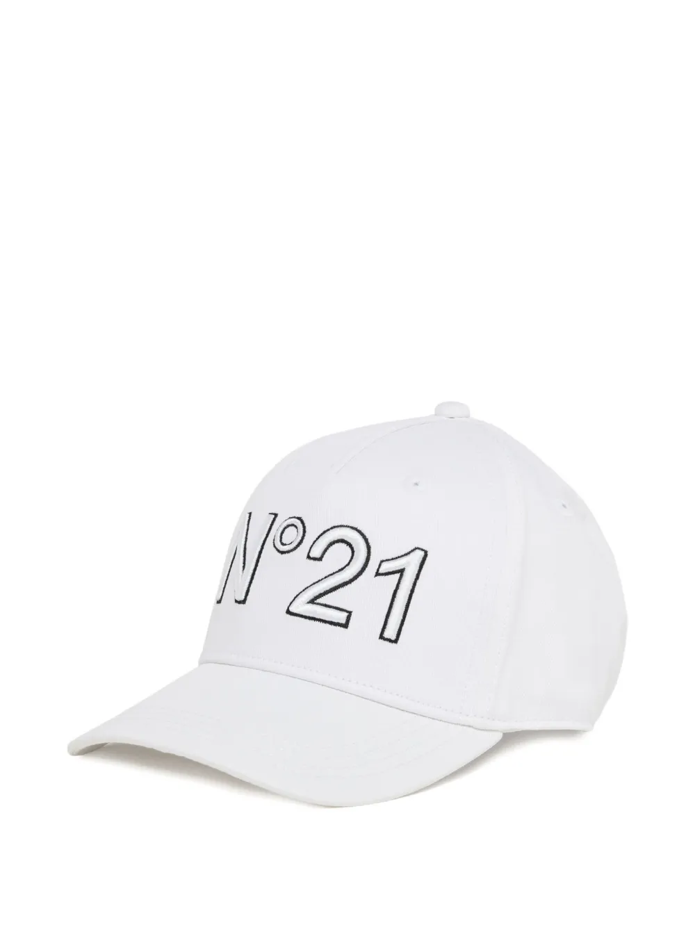 Nº21 Kids Honkbalpet met geborduurd logo Wit