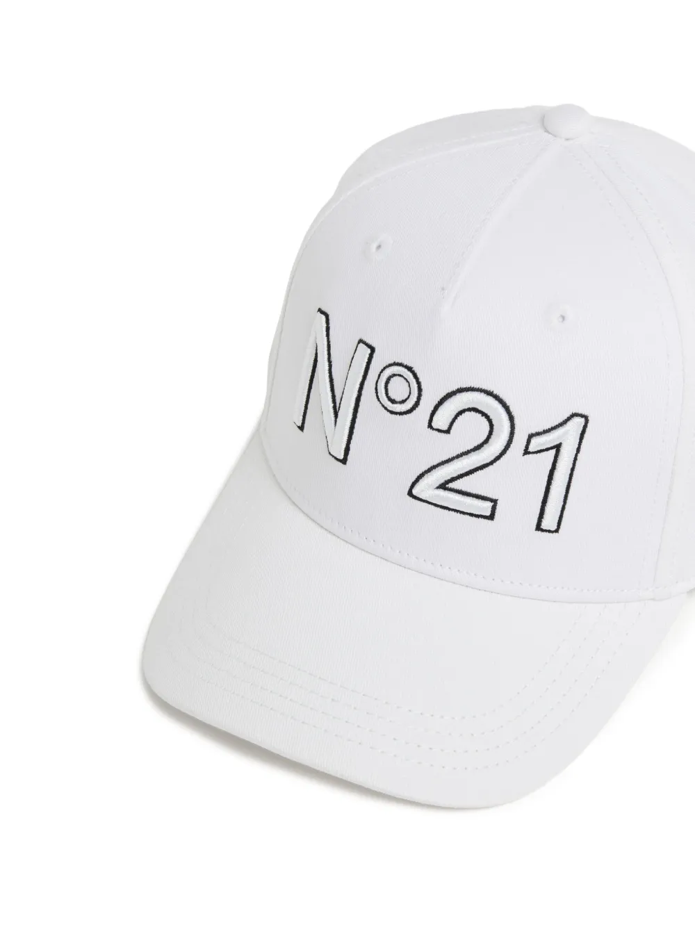 Nº21 Kids Cappello da baseball con logo - Bianco