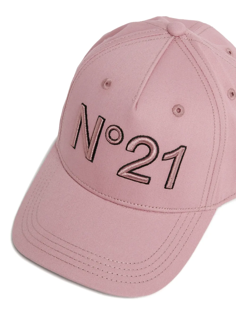 Nº21 Kids Honkbalpet met geborduurd logo Roze