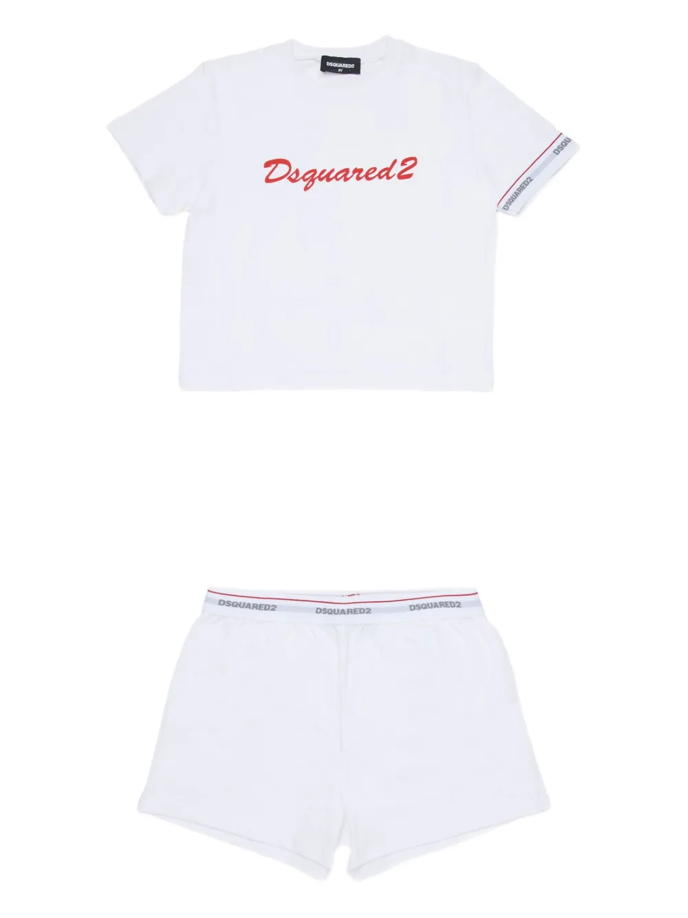 DSQUARED2 KIDS logo-detail pyjama set | White | Image 1