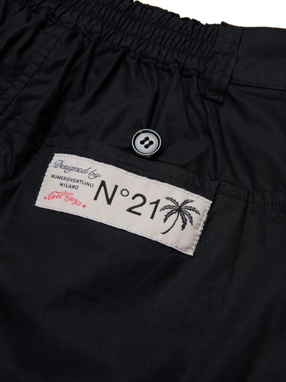 N°21 Pleated-front Shorts In Black