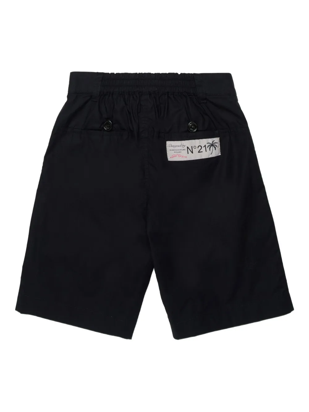 N°21 Pleated-front Shorts In Black