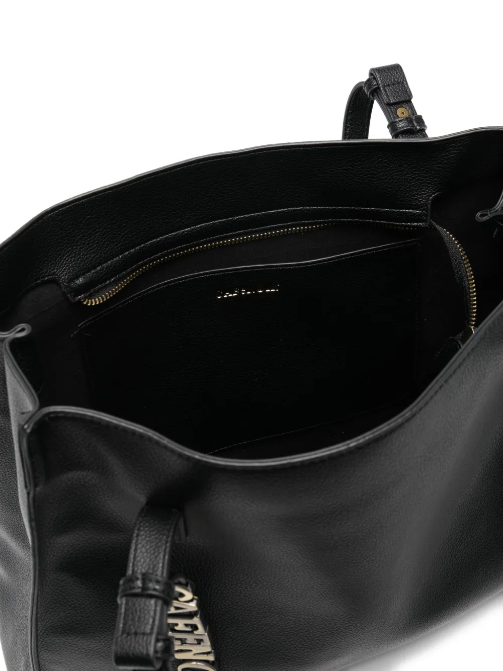 Cafènoir Logo-charm Tote Bag In Black