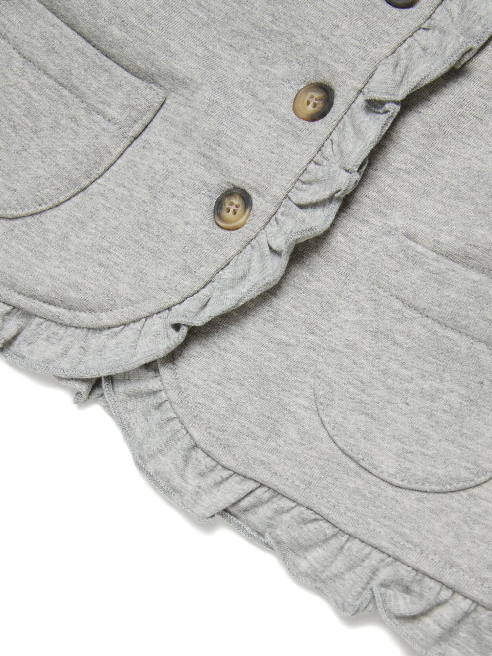 荷叶边饰LOGO细节夹克