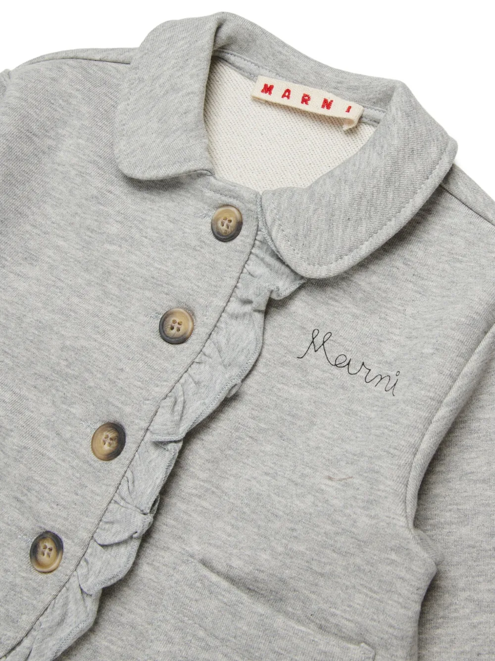 荷叶边饰LOGO细节夹克