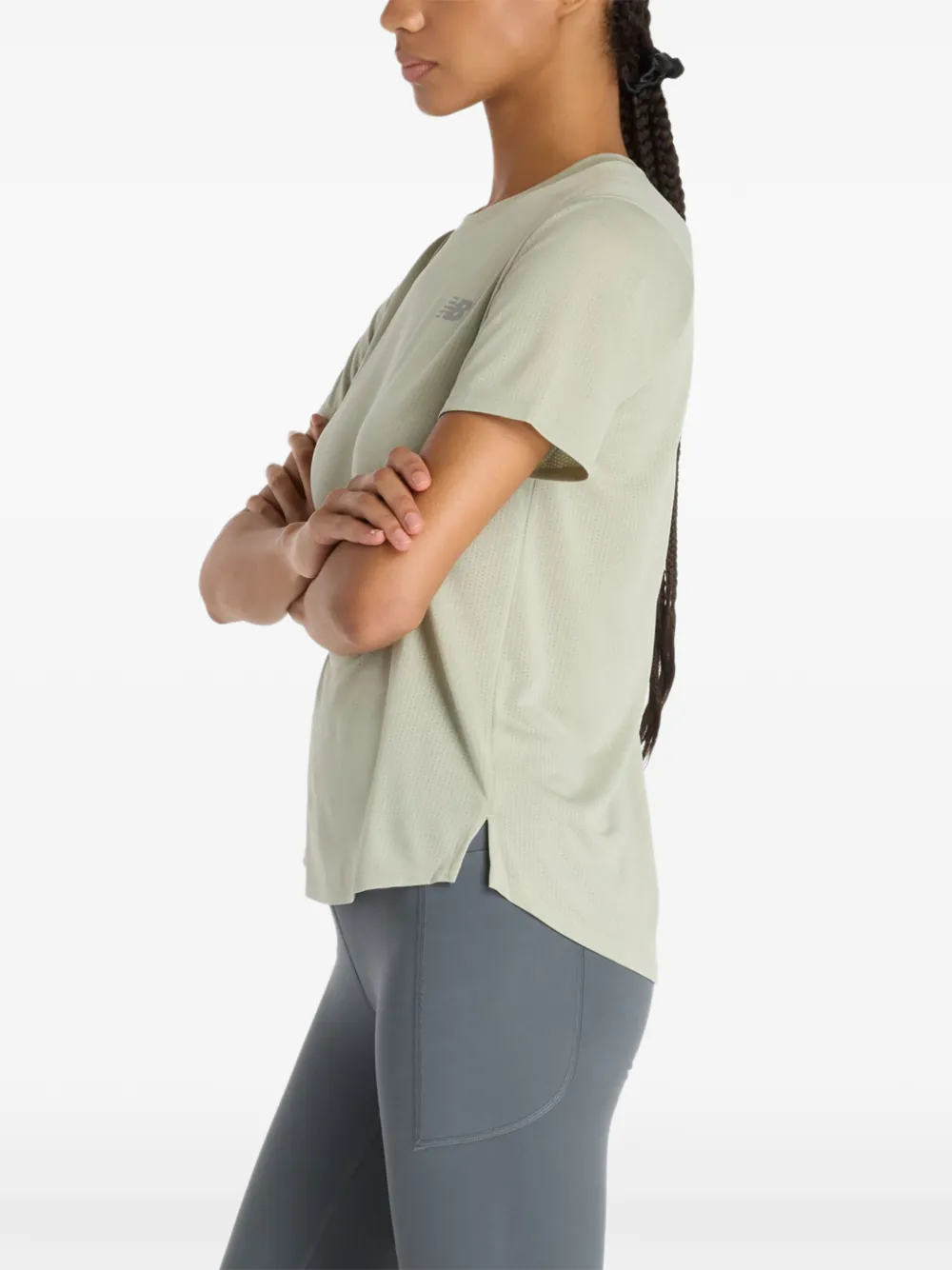 New Balance T-shirt met logoprint Groen