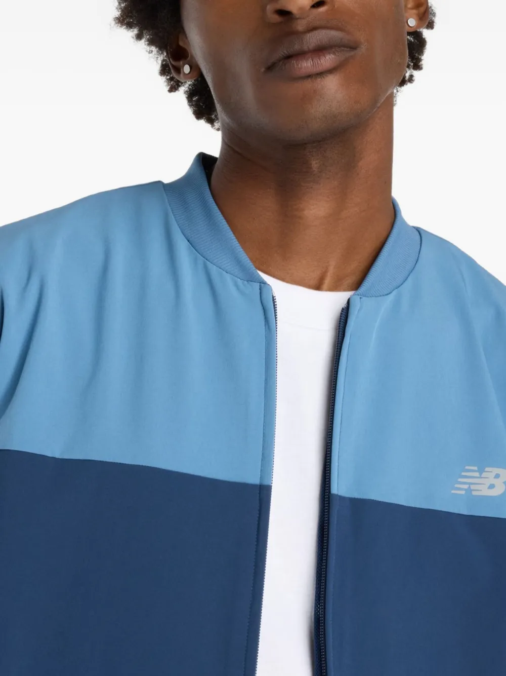 New Balance Jersey bomberjack Blauw