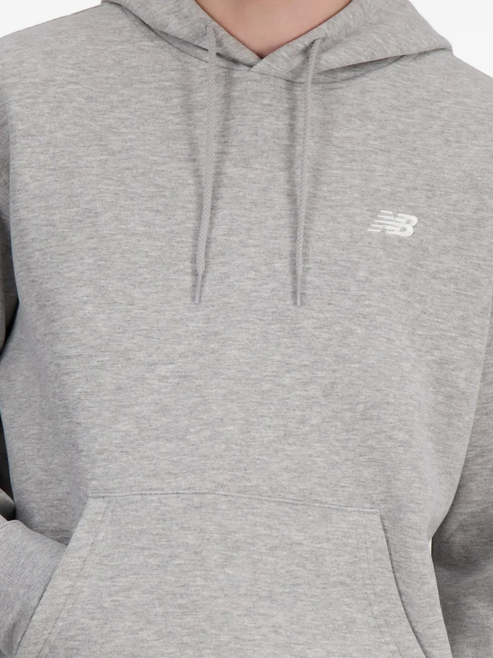 New Balance Hoodie met trekkoord en logodetail Grijs