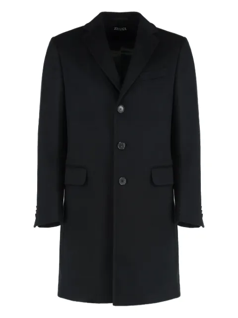 Zegna button flap-pocket coat
