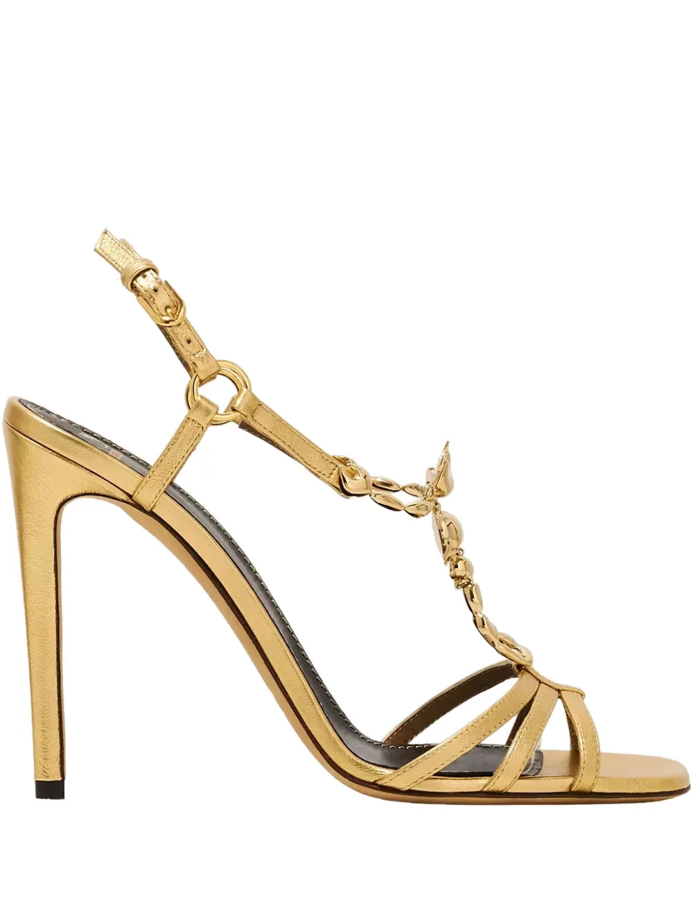 Maison Skorpios Blake Triple-strap Sandals In Gold