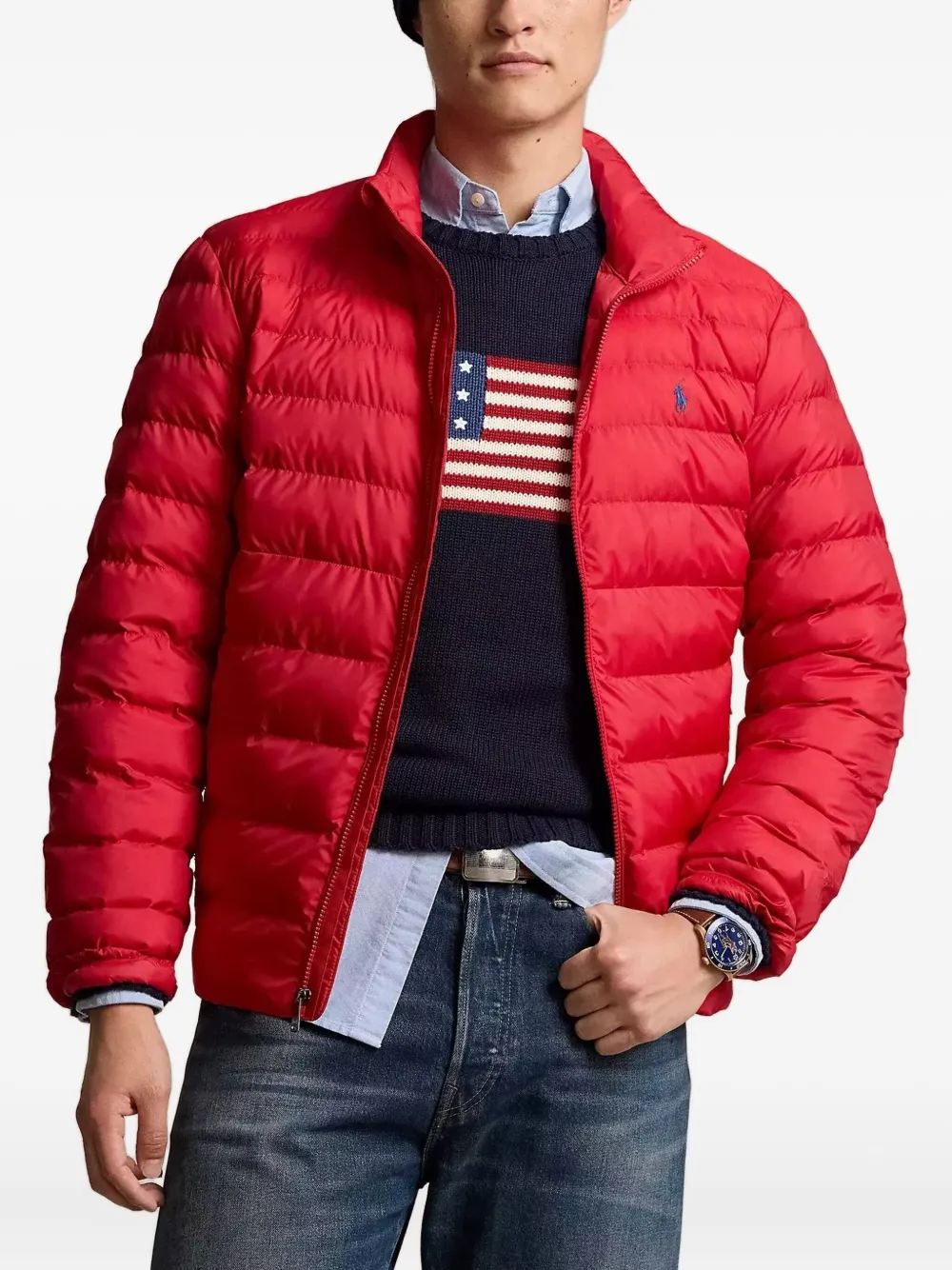 Polo Ralph Lauren Gewatteerd jack Rood