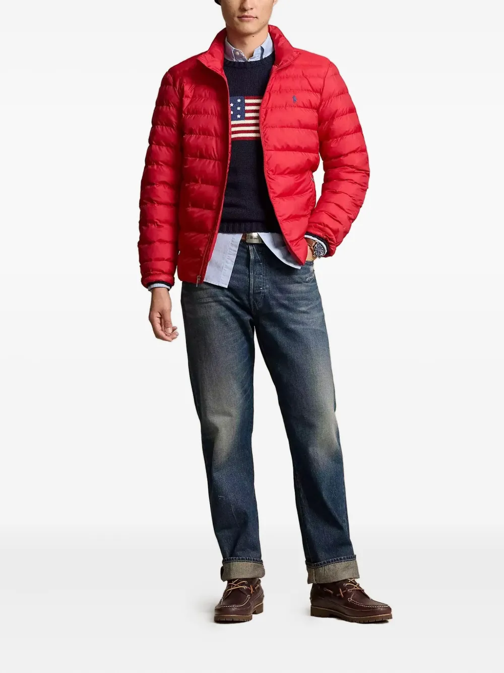 Polo Ralph Lauren Gewatteerd jack Rood