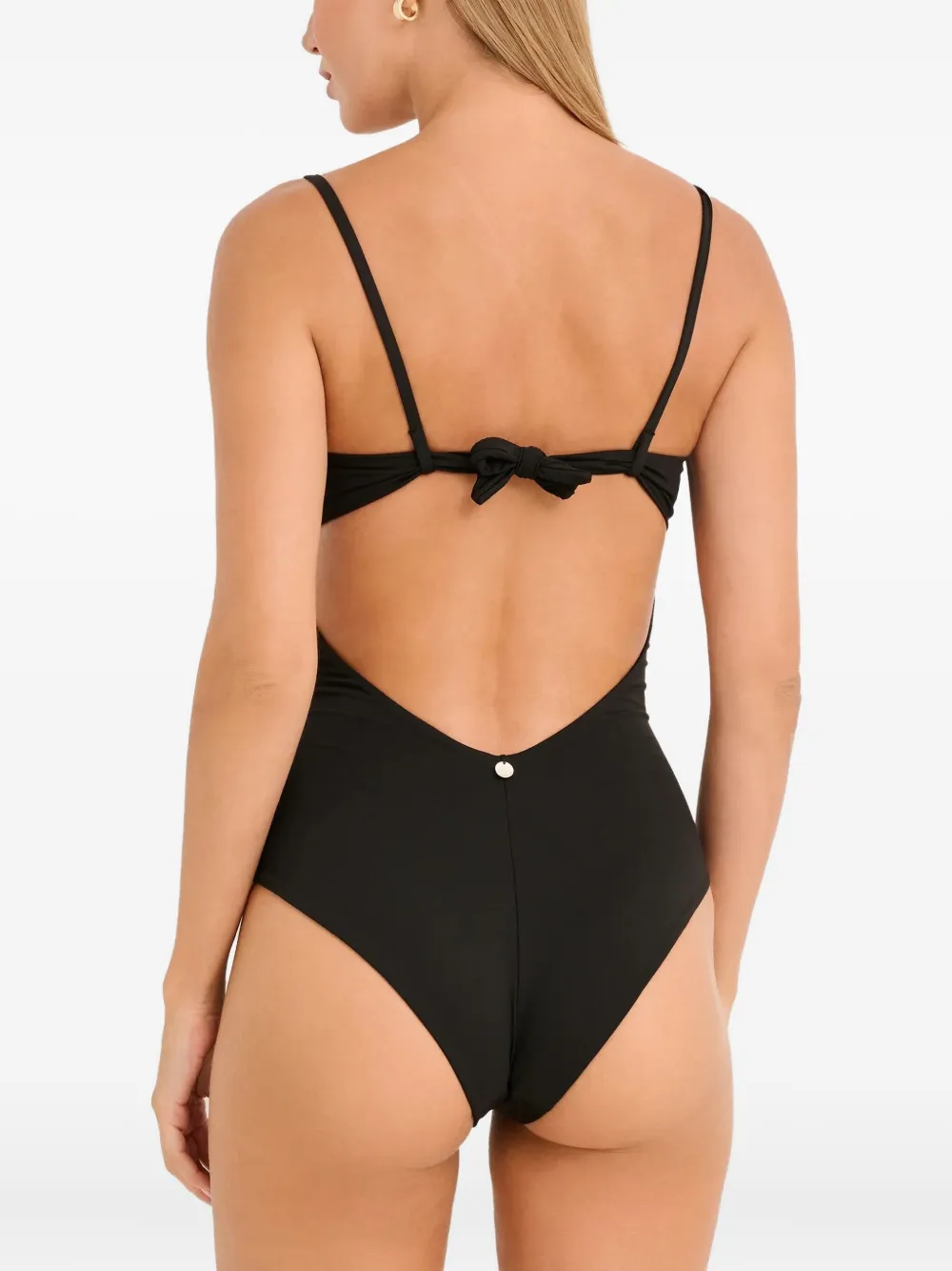 Max Mara Chantal Detachable-straps Swimsuit In Black