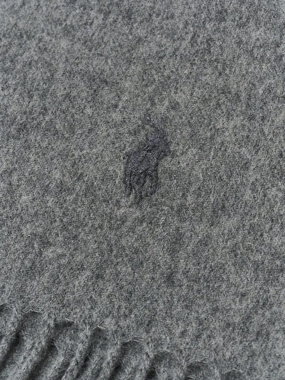 Polo Ralph Lauren Polo Pony-embroidered Scarf In Gray