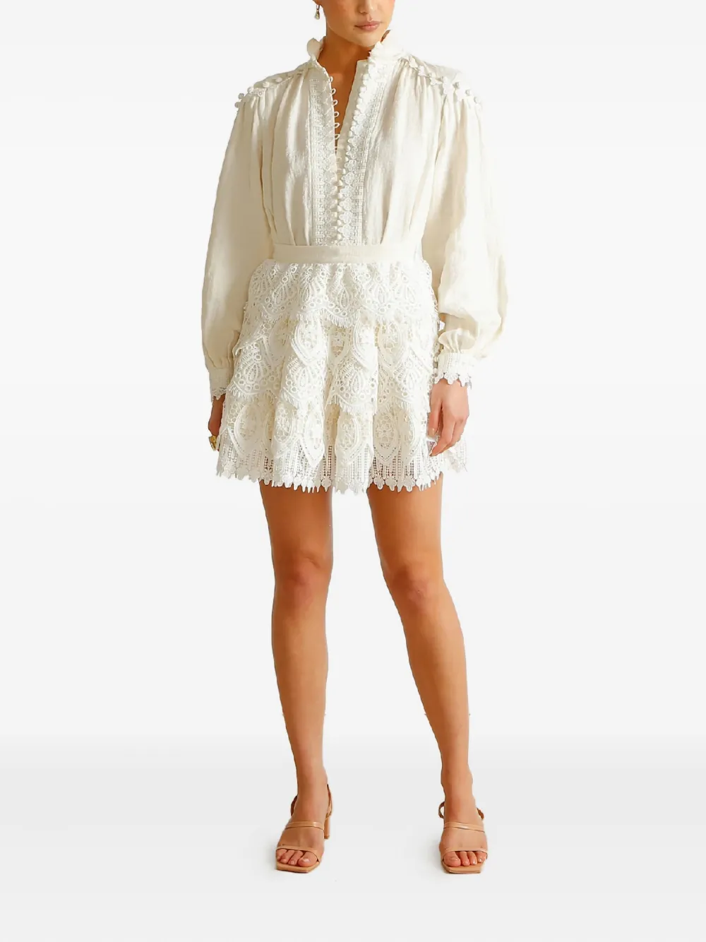 IXIAH Wildflower mini-rok - Wit