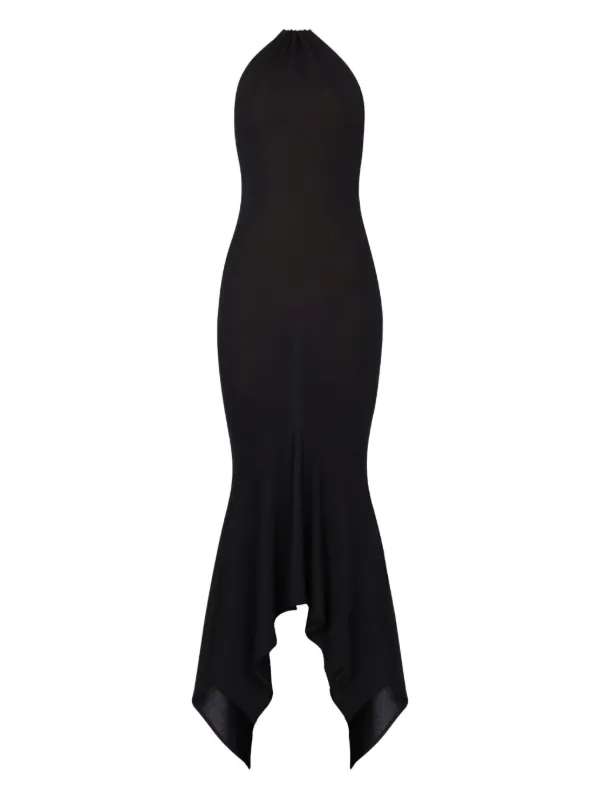 black mermaid dress short Square Neck Black Mermaid Long Prom Dresses, Short Sleeves Black Merma   jbydress