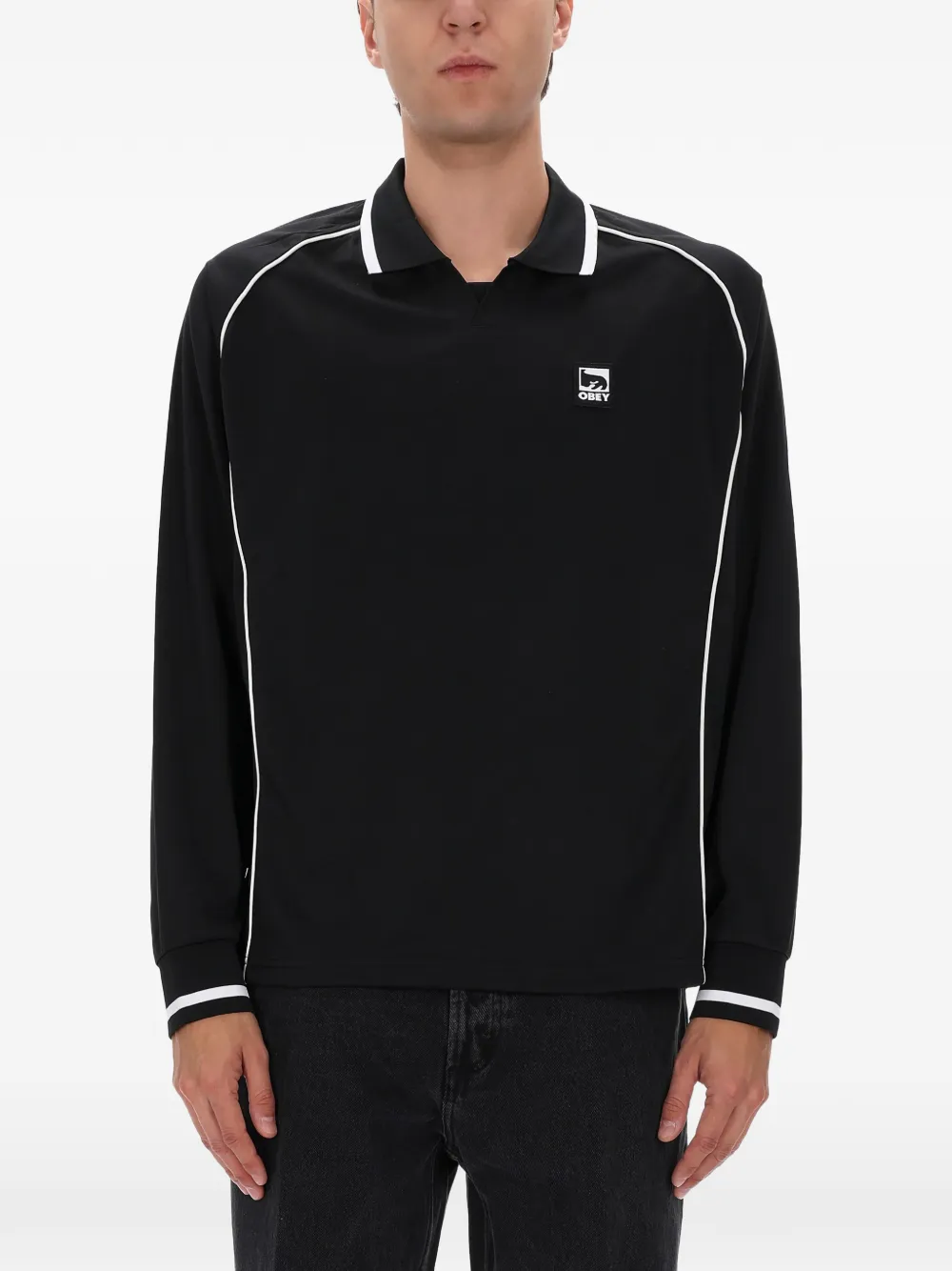 Obey logo-patch sweatshirt - Zwart