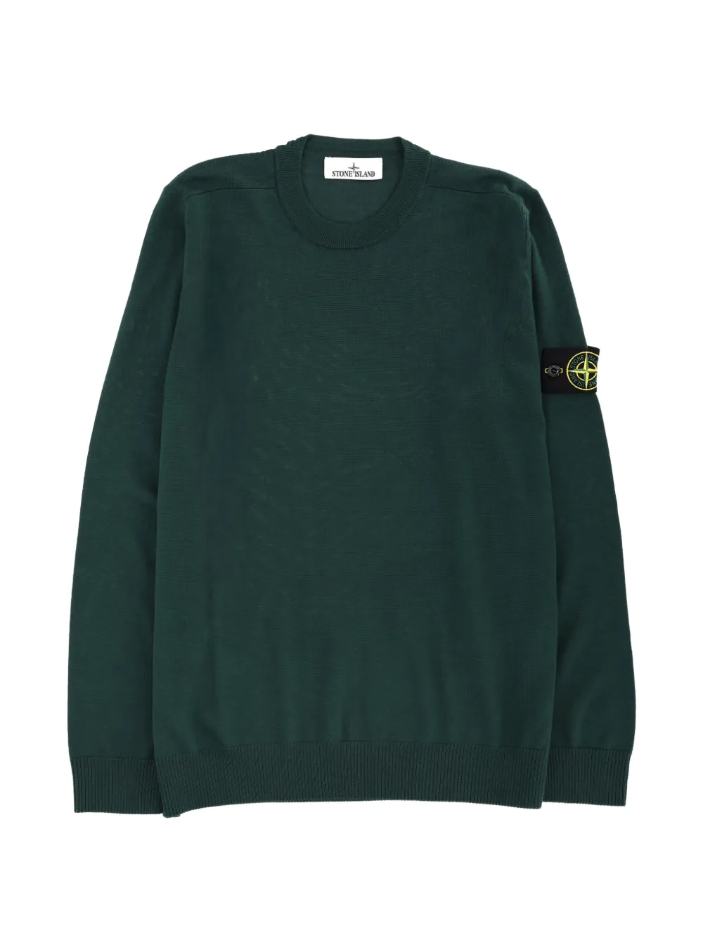 Stone Island logo-patch crew-neck sweater - Grün
